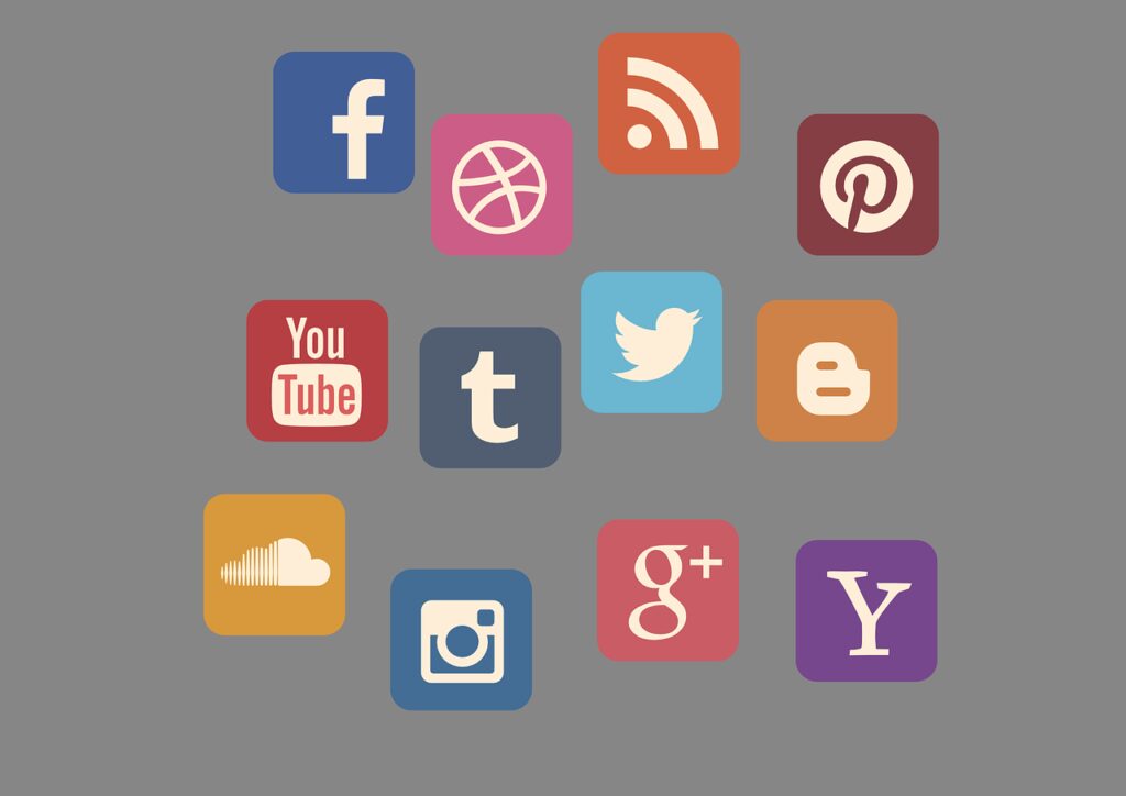 icon set, social media, contact